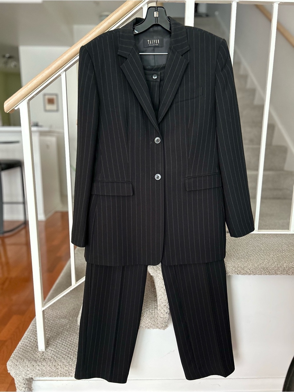 Taifun Collection by Gerry Weber Black Pinstripe Women's Suit Jacket & Pants
